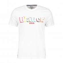 Blauer 20sbluh021594547 T-shirt Logo 3 D Casual Uomo