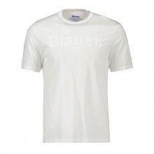 Blauer 24sbluh021424547 T-shirt Logo Macro Tono Su Tono Casual Uomo