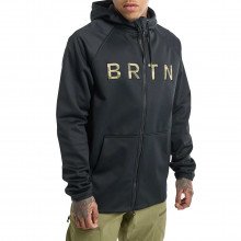 Burton 220231 Felpa Full Zip Con Cappuccio Crown Weatherproff Abbigliamento Snowboard Uomo