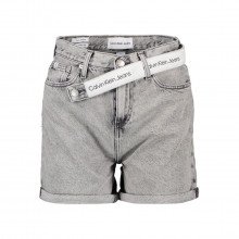 Calvin Klein Jeans J20j218503 Short In Denim Mom Con Cintura Logo Donna Casual Donna
