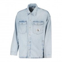 Calvin Klein Jeans J30j322383 Giacca Overshirt In Denim Giacconi Uomo