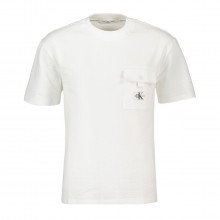 Calvin Klein Jeans J30j325214 T-shirt Texture Pocket Logo Casual Uomo
