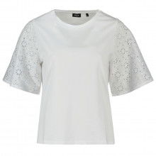 Emme Marella Net T-shirt Con Maniche Sangallo Net Donna Casual Donna