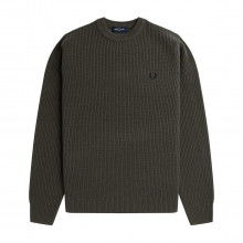 Fred Perry K6539 Maglione Girocollo Costa Inglese In Lambswool Casual Uomo