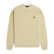 Fred Perry K6539 Maglione Girocollo Costa Inglese In Lambswool Casual Uomo