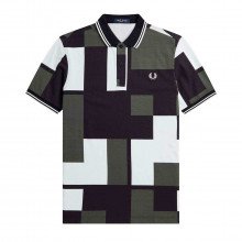 Fred Perry M6614 Polo Mc Pixel Print Casual Uomo