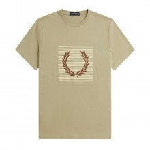 Fred Perry M7832 T-shirt Striped Laurel Wreath Casual Uomo