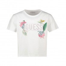 Guess J4gi18 T-shirt Crop Logo Floreale Bambina Abbigliamento Bambino