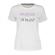 Guess W1gi0ci3z11 T-shirt Logo A Specchio Donna Casual Donna