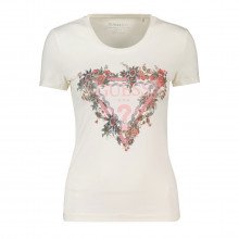 Guess W3bi36j1314 T Shirt S/s Triangle Flowers Donna Casual Donna