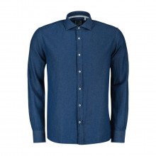 Hang On M43b425 Camicia Collo Francese In Chambray Casual Uomo