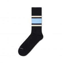 Happy Socks P000705 Simple Stripe Sneaker Sock Black Casual Uomo