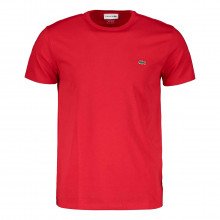 Lacoste Th6709 T-shirt Logo In Cotone Pima Rosso Casual Uomo