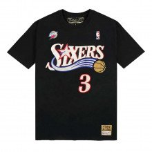 Mitchell & Ness Bmtrintl1074 T-shirt Nba Name Number Iverson 3 Sixers Abbigliamento Basket Uomo