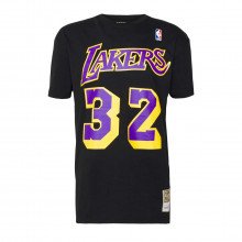 Mitchell & Ness Bmtrintl1074 T-shirt Nba Name Number Johnson 32 Lakers Abbigliamento Basket Uomo