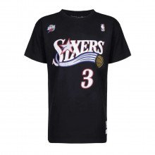 Mitchell & Ness Bnn3cw19045 T-shirt Name Number Iverson 3 Sixers Abbigliamento Basket Uomo