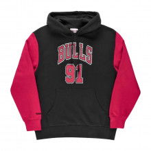 Mitchell & Ness Fnnp3417 Felpa Con Cappuccio Name Number Rodman 96 Abbigliamento Basket Uomo