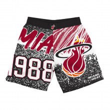 Mitchell & Ness Shoraj19071 Short Jumbotron Miami Heat Abbigliamento Basket Uomo