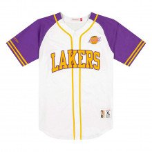 Mitchell & Ness Tbtf4994 Practice Day Button Front Jersey - Lakers Abbigliamento Basket Uomo