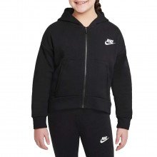Nike Dc7118 Felpa Full Zip Con Cappuccio Club Bambina Abbigliamento Bambino