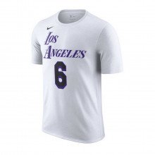 Nike Dv5993 T-shirt Nba Name Number City Edition Lakers Abbigliamento Basket Uomo