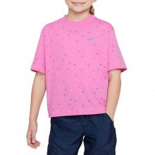Nike Fd5366 T-shirt Boxy Swoosh Bambina Abbigliamento Bambino