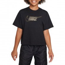 Nike Fj6785 T-shirt Boxy Metallic Bambina Abbigliamento Bambino