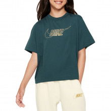 Nike Fj6785 T-shirt Boxy Metallic Bambina Abbigliamento Bambino