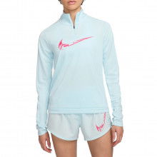 Nike Fv6387 Maglia Manica Lunga 1/2 Zip Dri-fit Swoosh Hbr Donna Abbigliamento Running Donna