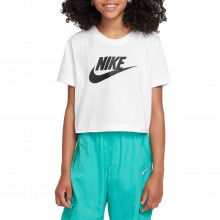 Nike Fz5548 T-shirt Crop Logo Futura Bambina Abbigliamento Bambino