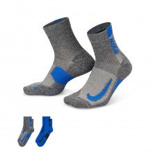 Nike Sx7556 Calze Multiplier Ankle - 2 Pack Abbigliamento Running Uomo