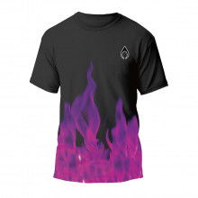 Nytrostar Ns013 T-shirt Fuxia Fire Print Abbigliamento Padel Uomo