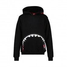 Sprayground Spy934blk Felpa Con Cappuccio Hidded Shark Bambino Abbigliamento Bambino