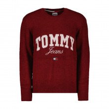 Tommy Jeans Dm0dm17759 Maglione Girocollo Relaxed New Varsity Casual Uomo