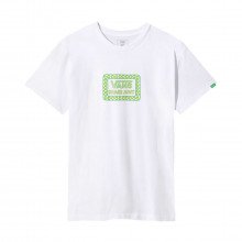 Vans Vn0a4rozwht T-shirt Shake Junt Logo Street Style Uomo