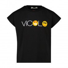 Vicolo 3146m0724 T-shirt Scritta Emoticon Bambina Abbigliamento Bambino